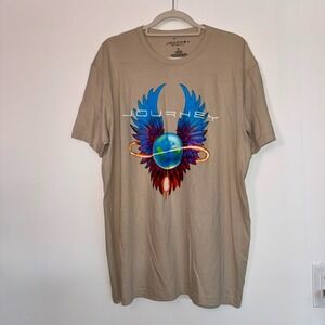 NWT Journey Men's Size L Infinity Wings Graphic Tee Shirt Rainbow Casual Retro